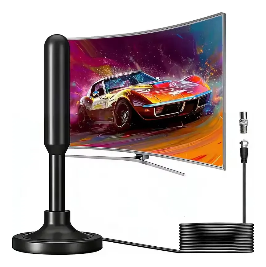 Antena Digital SBT HDTV 4K com Cabo de 3m para TV Aberta