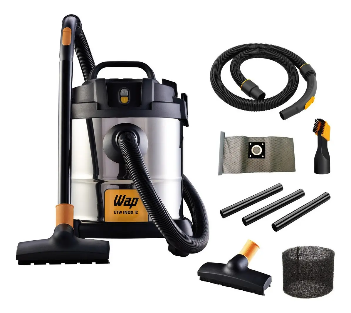 Aspirador de Pó e Água WAP GTW Inox 12 - 1400W Bivolt