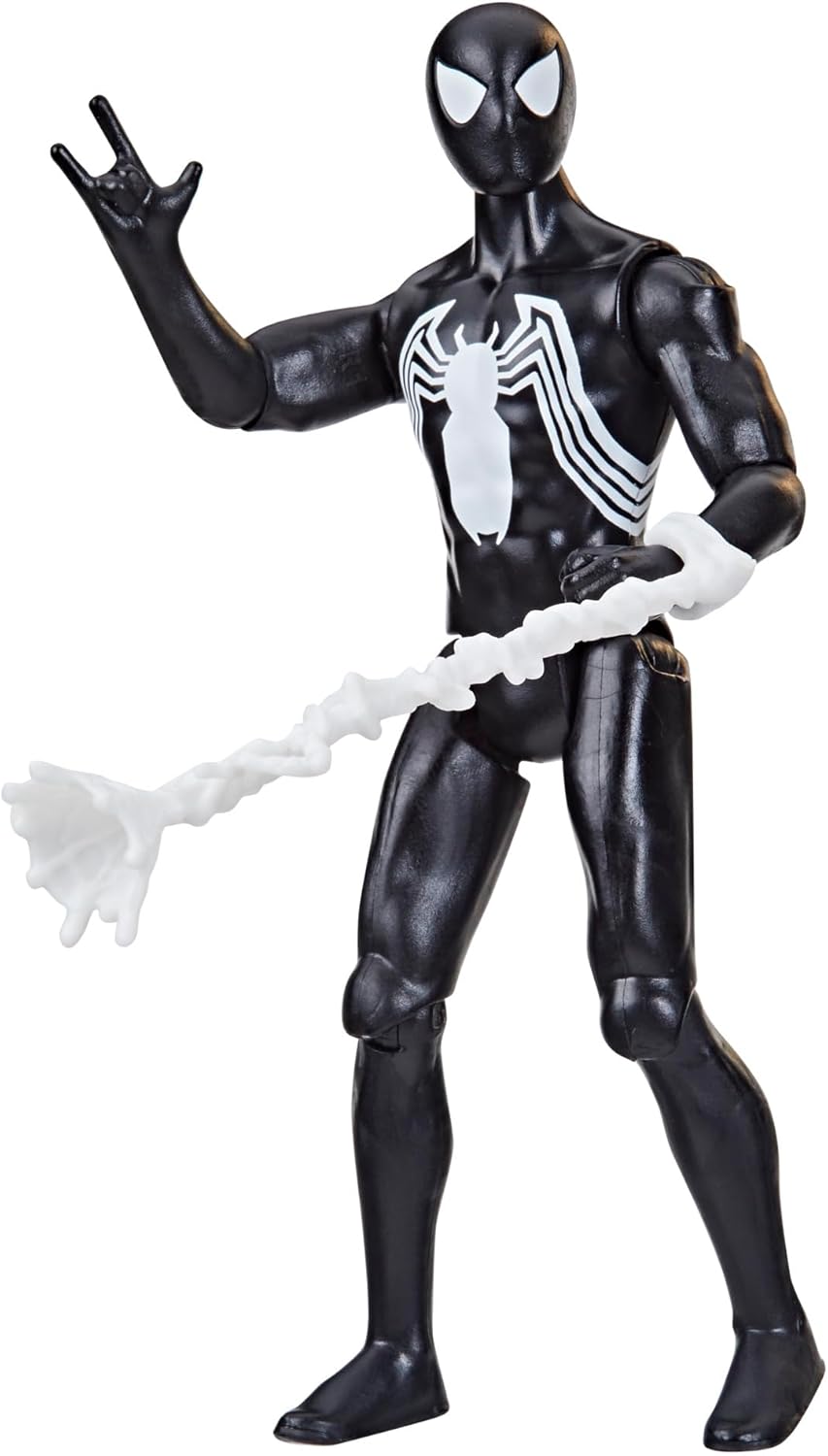 Boneco Homem-Aranha Traje Preto 10 cm - Figura Articulada Marvel — foto 4