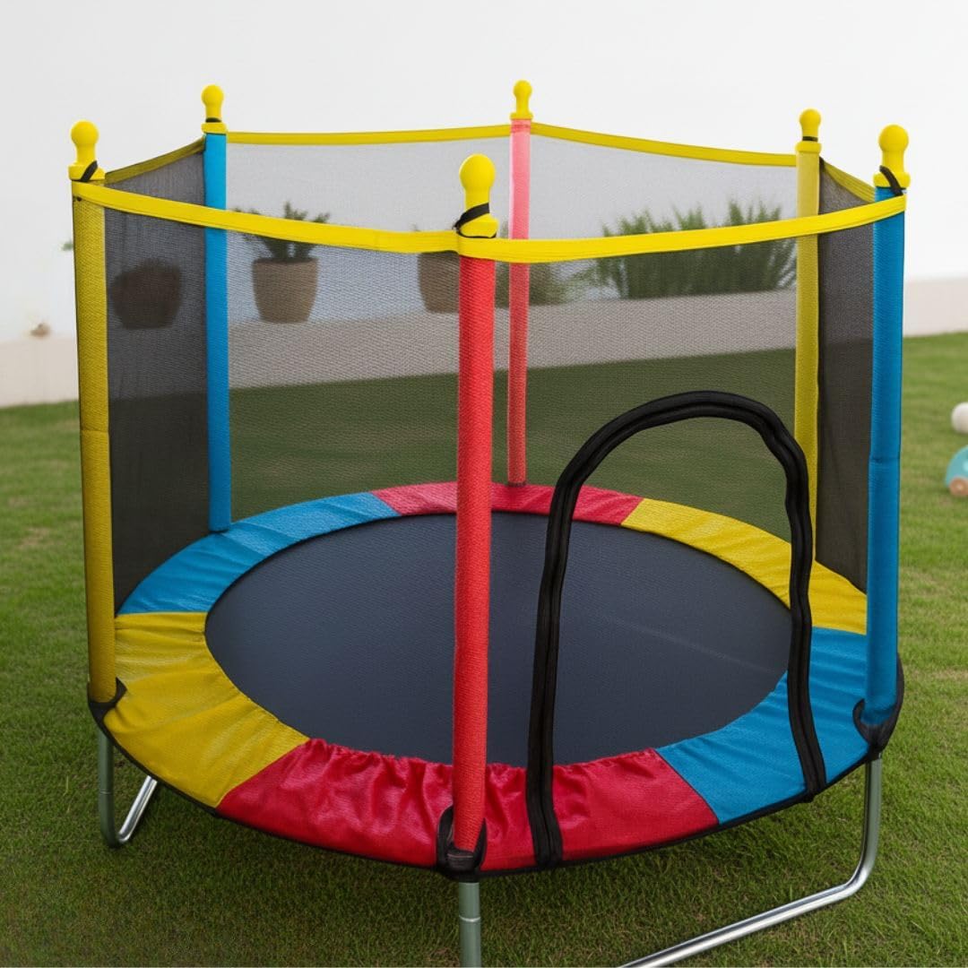 Cama Elástica Infantil ELORIA 140cm com Rede de Proteção