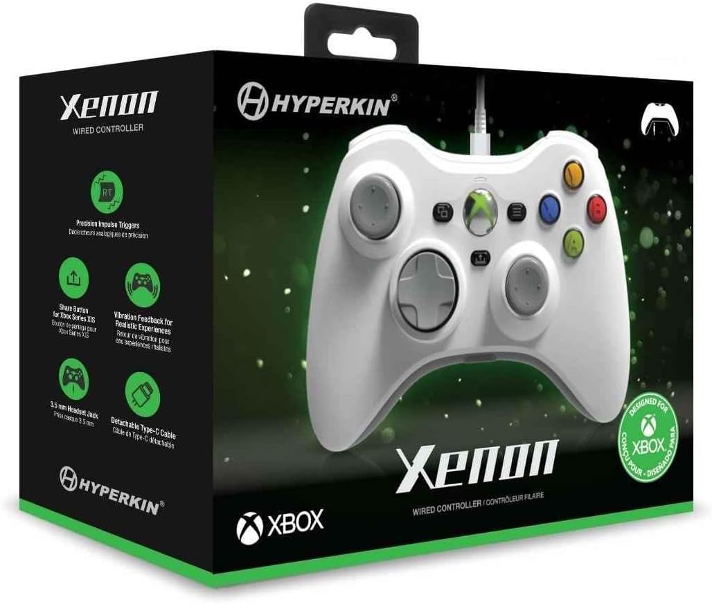 Controle Hyperkin Xenon Branco Licenciado para Xbox 360 e PC — foto 6