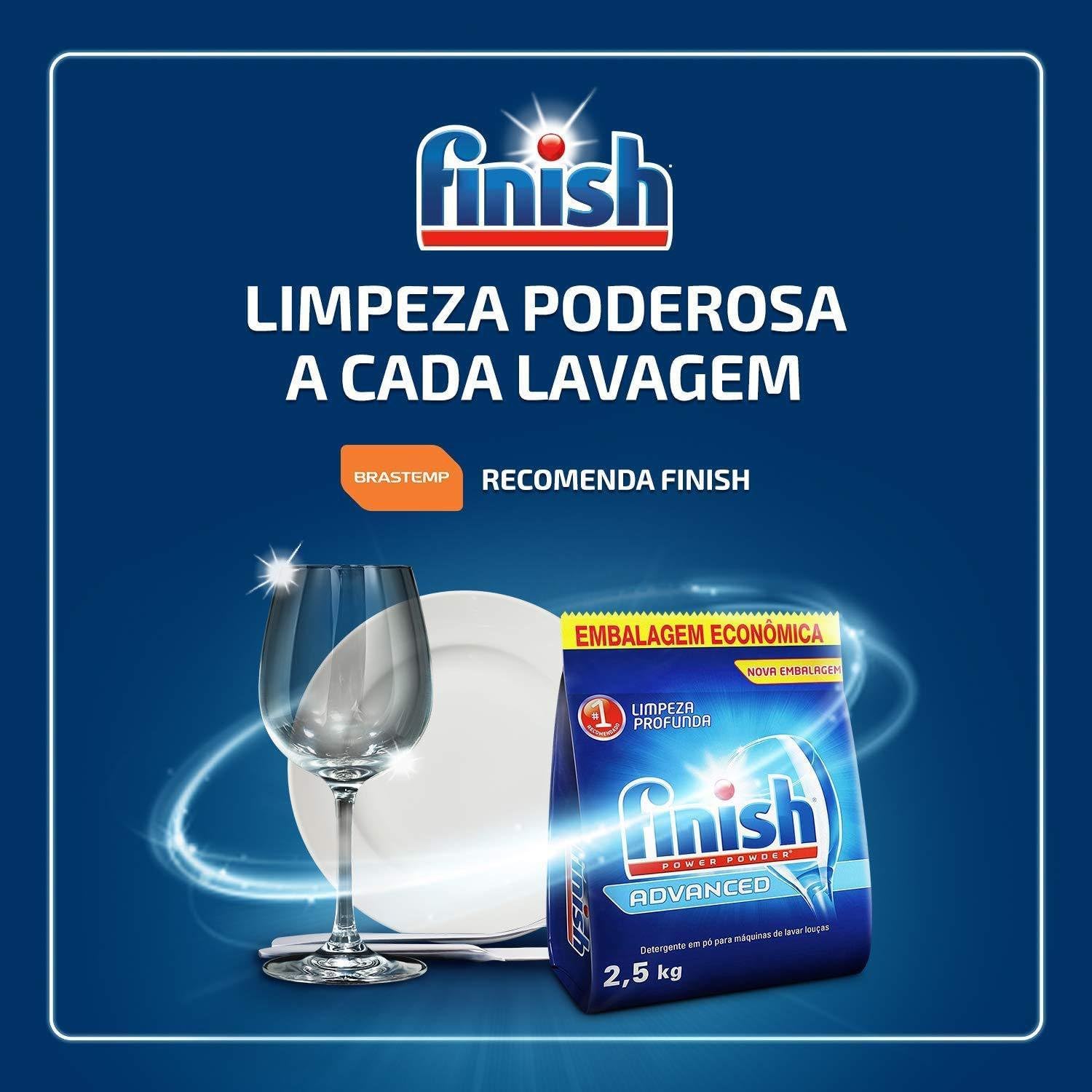 Detergente em Pó Finish Power Powder Advanced - Reckitt Benckiser — foto 2