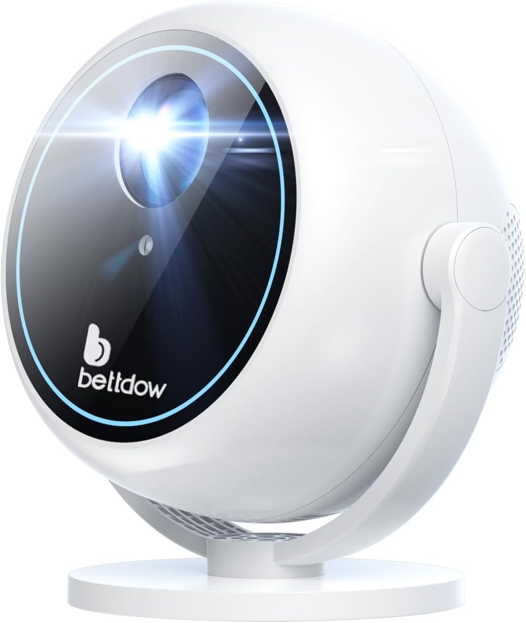 Bettdow Mini Projetor Portátil 1080p 9000 Lumens