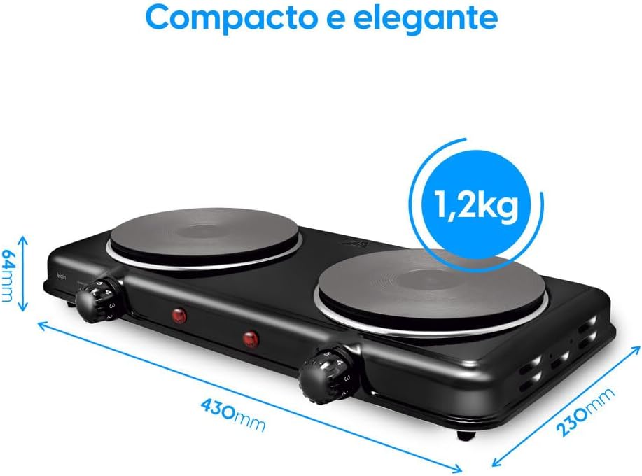 Fogão Elétrico Portátil Cooktop Elgin Double Cook 2 Bocas 110V — foto 6