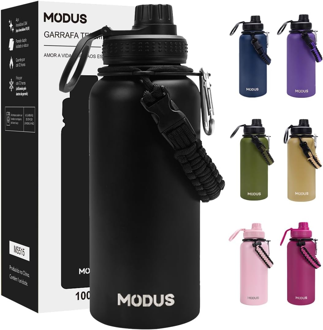 Garrafa Térmica Aço Inox 18/8 950ml Dupla Parede a Vácuo