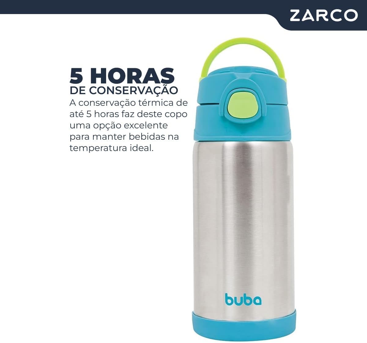 Garrafa Térmica Inox 400ml com Trava de Segurança - Aço Inoxidável — foto 3