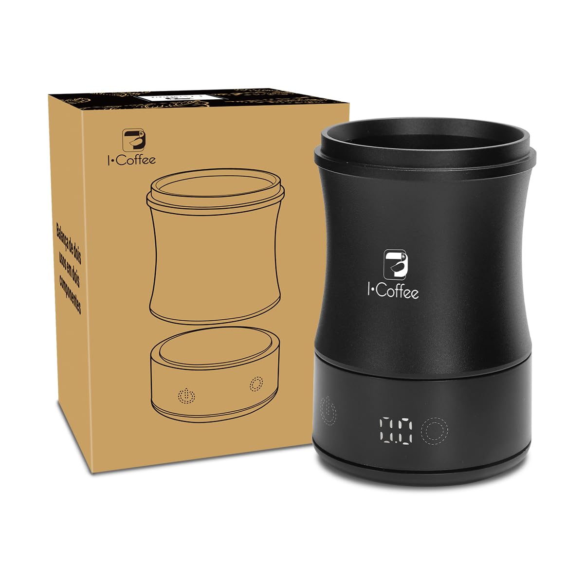 iCoffee Balança Digital de Café com Display Separado - Alta Precisão - Preto