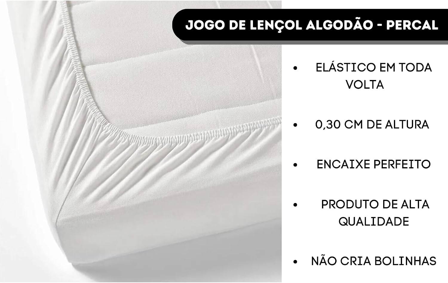 Jogo de Lençol Solteiro Algodão 200 Fios com Fronha - Conforto e Qualidade — foto 4