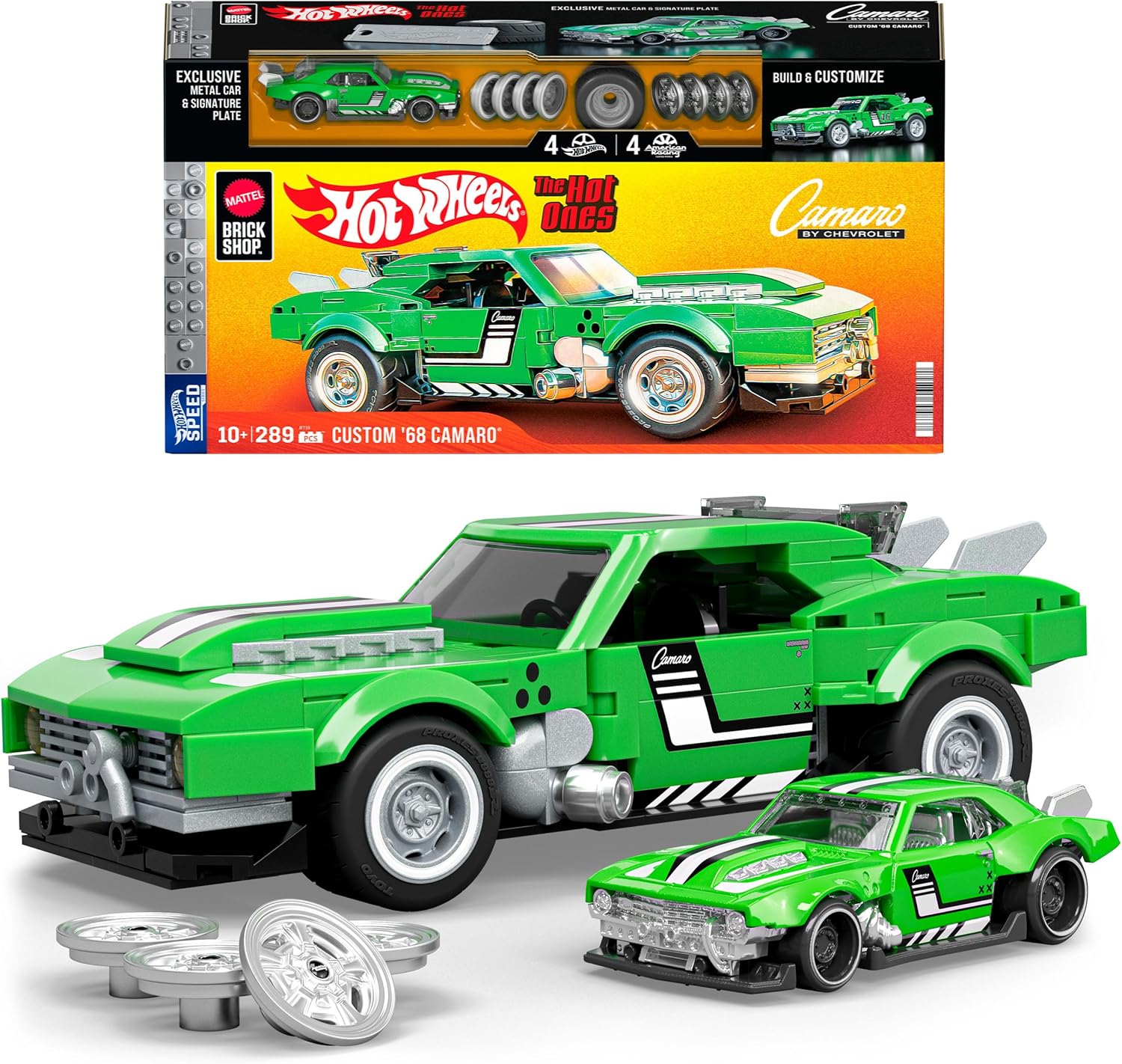 Kit de Montar Camaro Custom 68 Escala 1:32 com Adesivos - Mattel