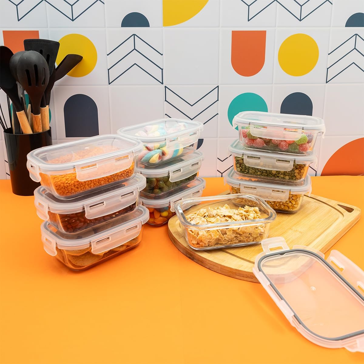 Kit de Potes Herméticos de Vidro Borossilicato para Alimentos — foto 5