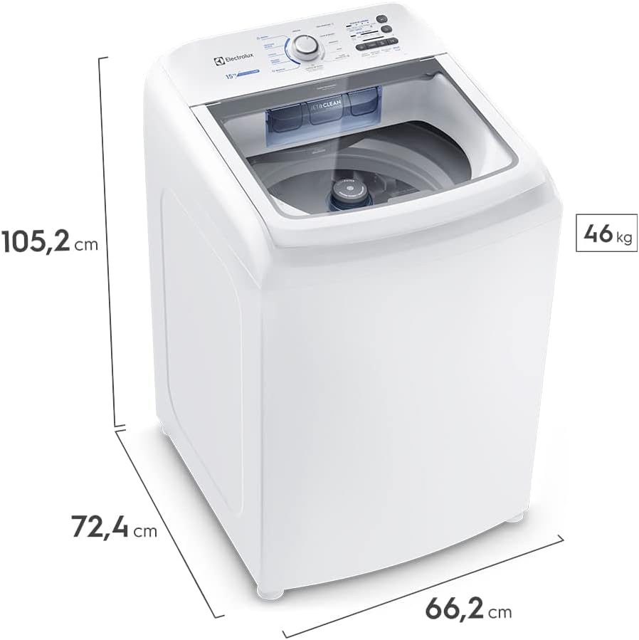 Lavadora de Roupas Electrolux Jet&Clean com Dispenser Autolimpante — foto 2