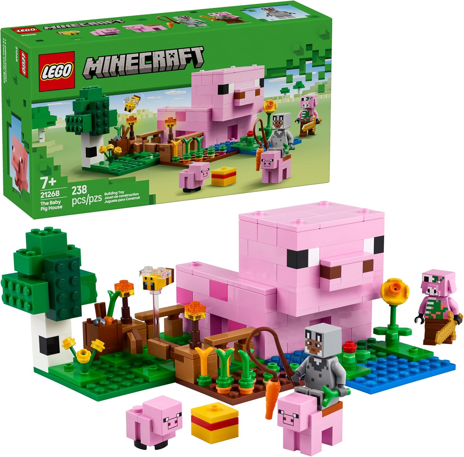 LEGO Minecraft A Casa do Porco Bebê - Conjunto de 238 Peças