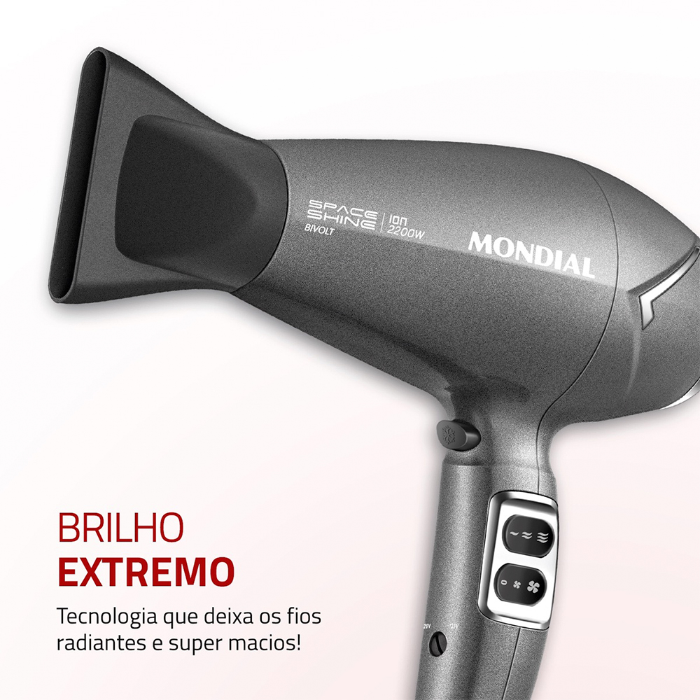 Secador de Cabelo Mondial Space Shine Tourmaline 2100W — foto 6