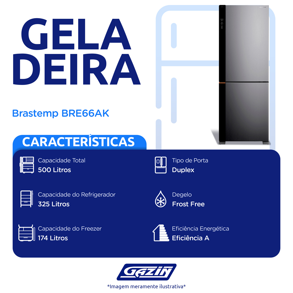 Geladeira Brastemp 500L Frost Free Duplex BRE66AK — foto 3
