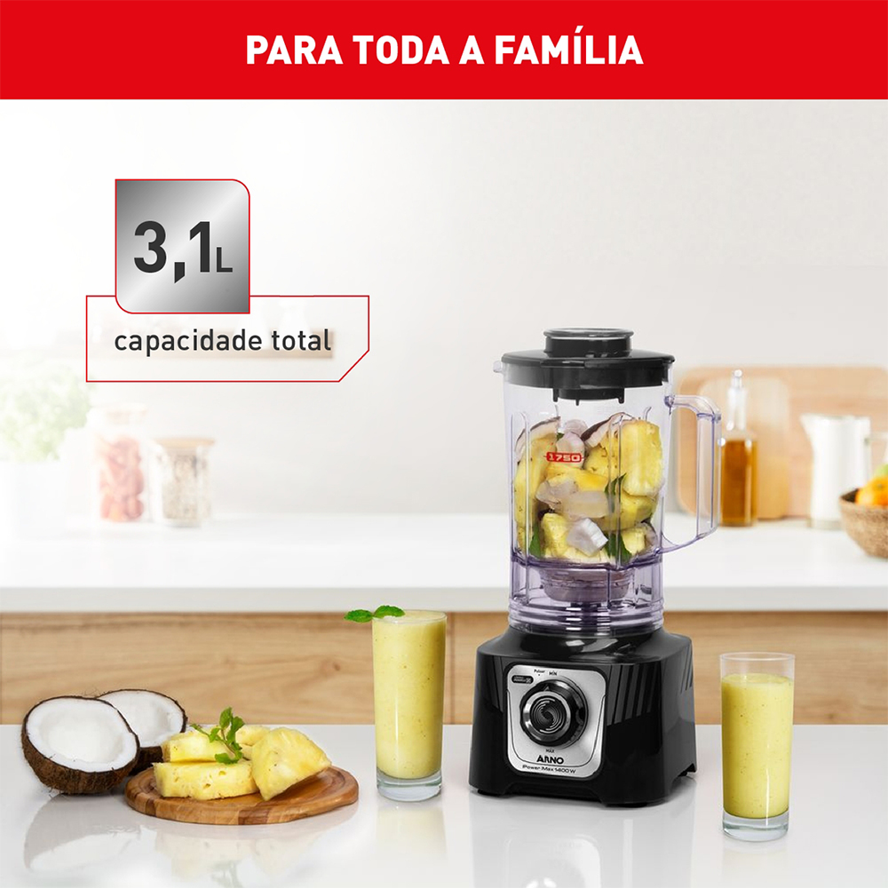 Liquidificador Arno PowerMax 3,1L 15 Velocidades 1400W — foto 8