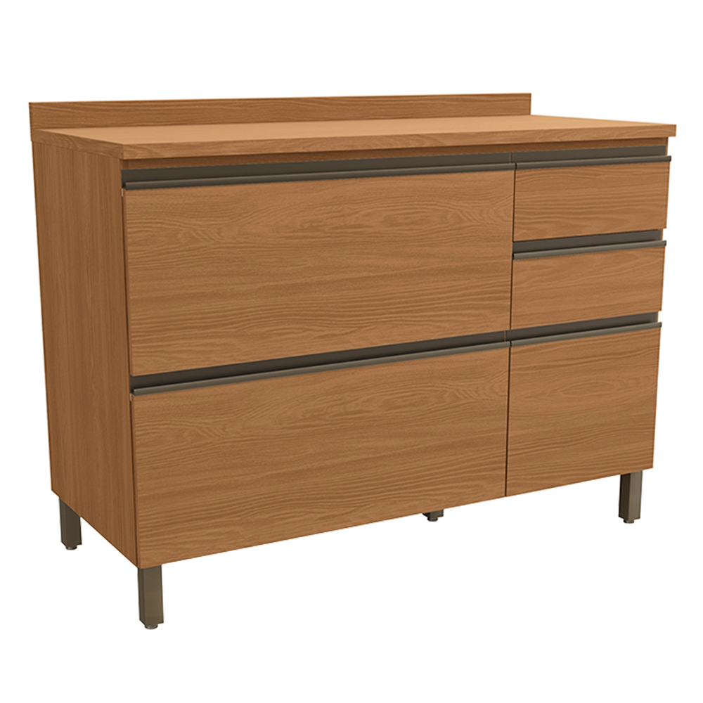 Balcão Kappesberg Maxxi 120cm com Tampo e 4 Gavetas