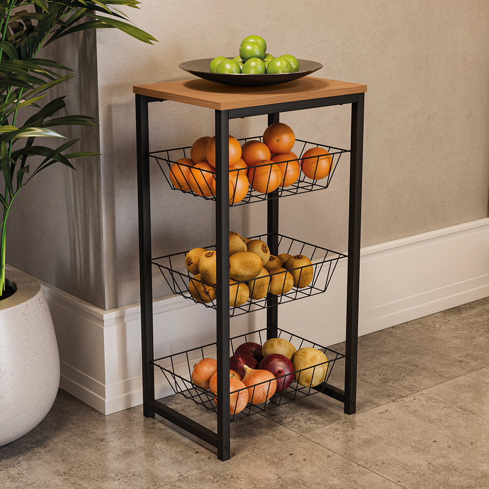 Fruteira Organizadora Kappesberg LI035 com 3 Cestos - 40cm — foto 6