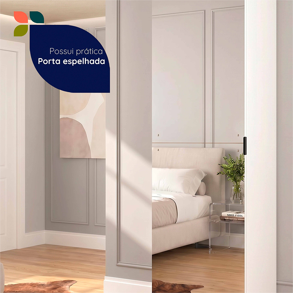 Sapateira 1 Porta com Espelho Versa Home Telasul — foto 7