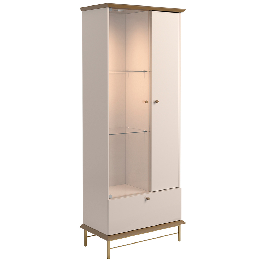 Cristaleira 2 Portas MDF e Vidro Império Lukaliam — foto 4