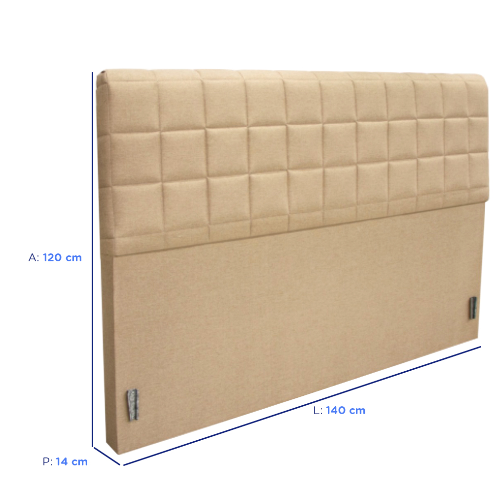 Cabeceira Casal 140cm Suede Roma Gazin Colchões — foto 3