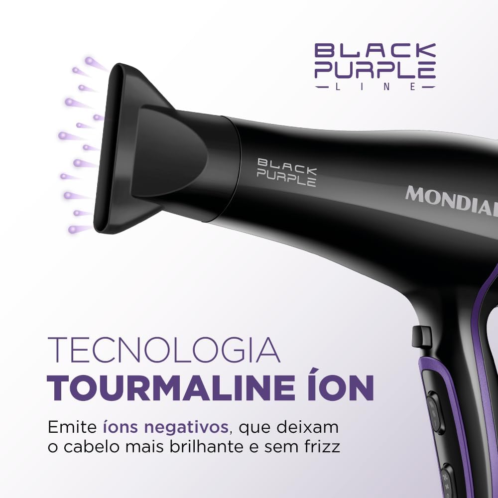 Secador de Cabelos Mondial SCN-01 Preto 2000W 220V — foto 2