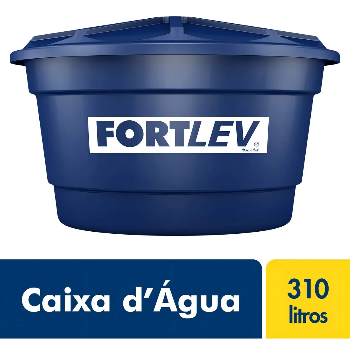 Tanque de água Fortlev Caixa d'água Vertical 310L Polietileno Azul — foto 2