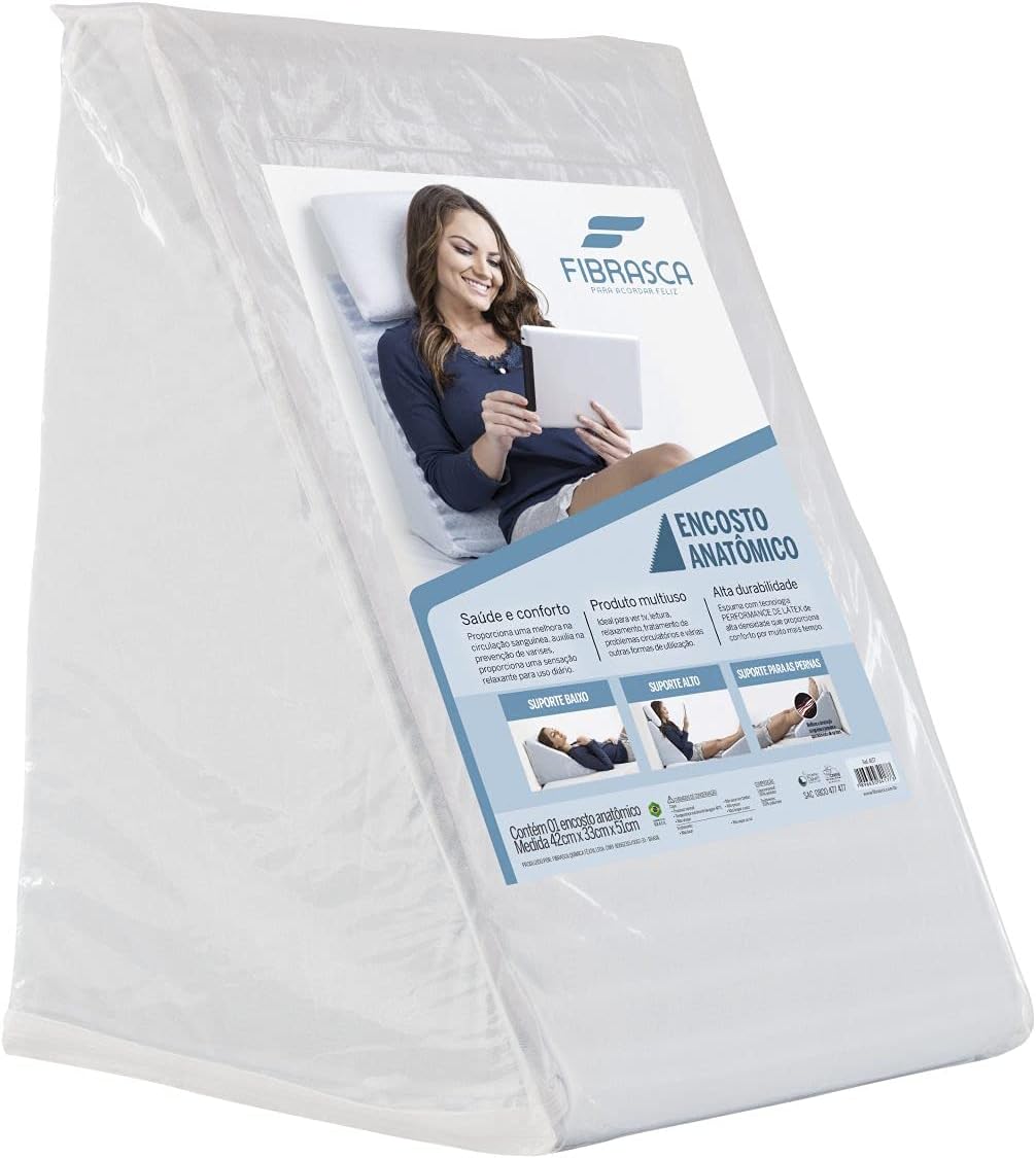 Travesseiro Triangular Encosto Anatômico Fibrasca - Branco