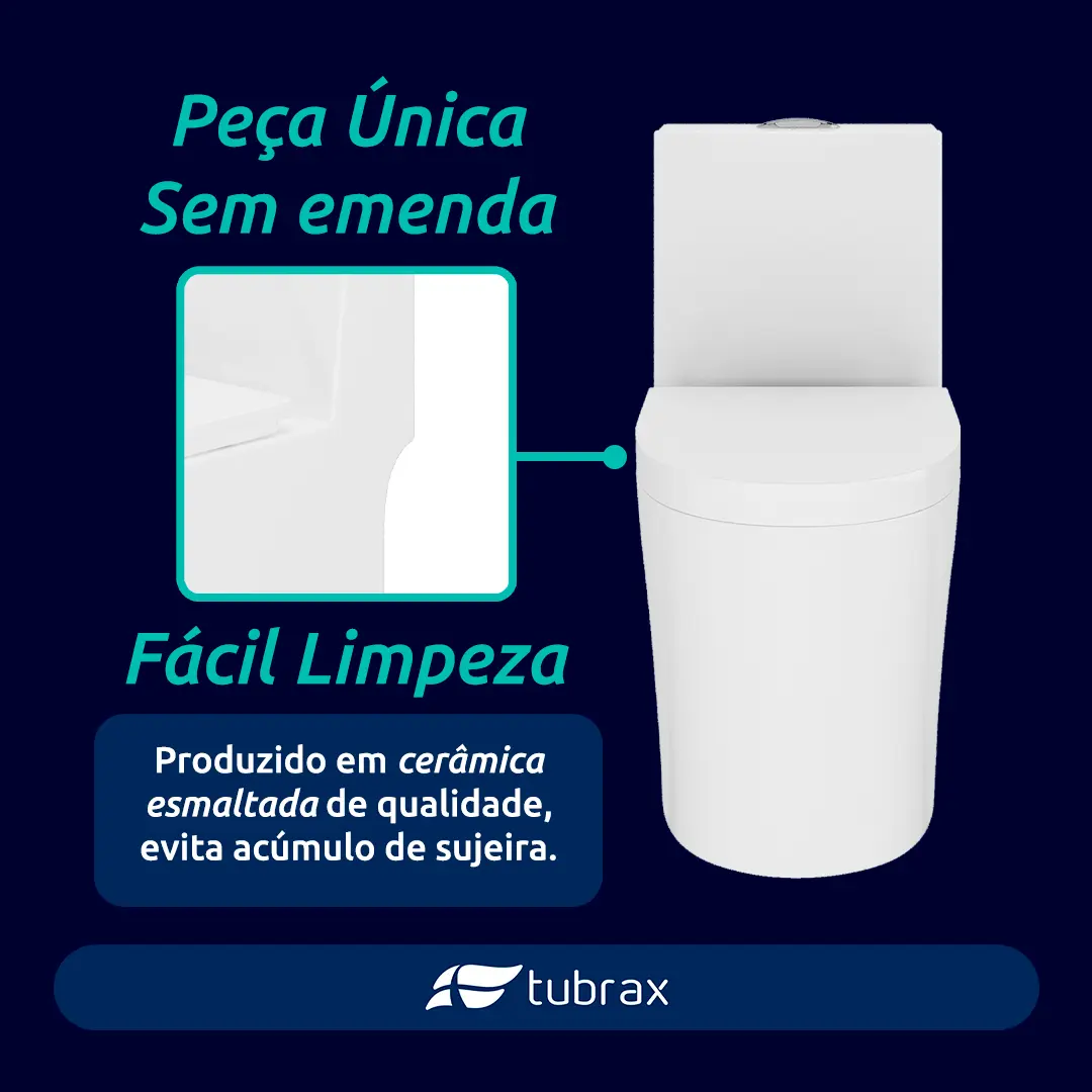 Vaso Sanitário Monobloco Tubrax Acies Completo - Branco — foto 3